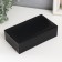 Casket to the leatherette for jewelry "Black matte" 6.5x12.6x21 cm