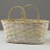 Wicker basket, d25 x 18 x 11/19 cm, yellow, bamboo
