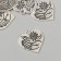 Decor Metal for creativity "Chamomile in the hand - heart" 2.3x2.5 cm