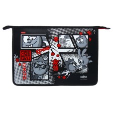 A4, 340 x 245 x 75 mm, zipper on the top, plastic, Hatber 