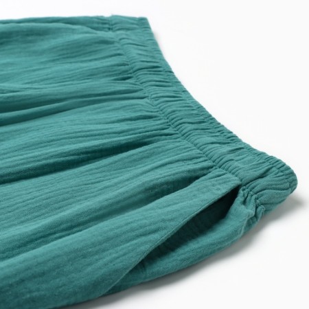 Women's trousers, free cut MIST MUSLIN size l, col. turquoise-5