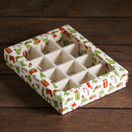 New Year. Box for sweets 12 pcs Upak Land "Winter" 19 x 15 x 3.6 cm-2