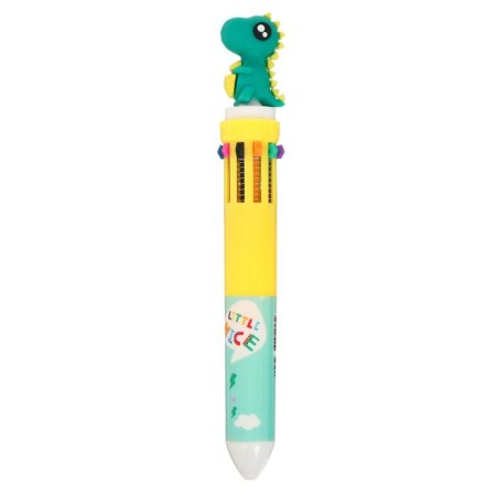 Handle Automatic Ball 10 color, "dinosaur", green color, in a bag