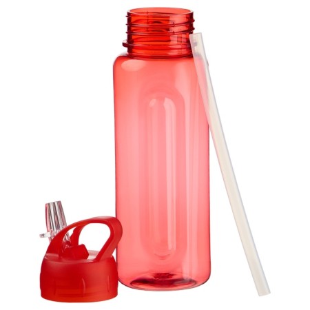 Sports water bottle, 650 ml, Baraolet, with a drinker, 24 x 7 cm, red-1