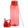 Sports water bottle, 650 ml, Baraolet, with a drinker, 24 x 7 cm, red