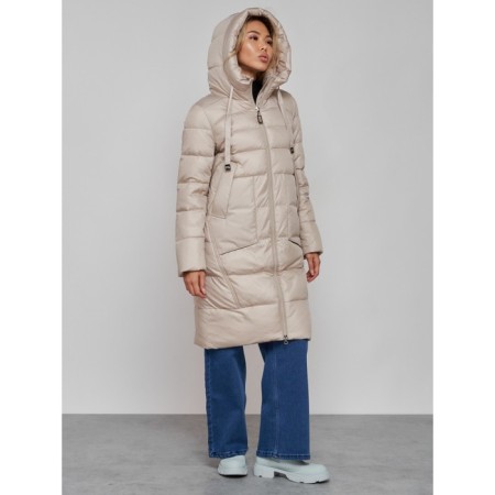Coat insulated winter female, size 50, color light green-6