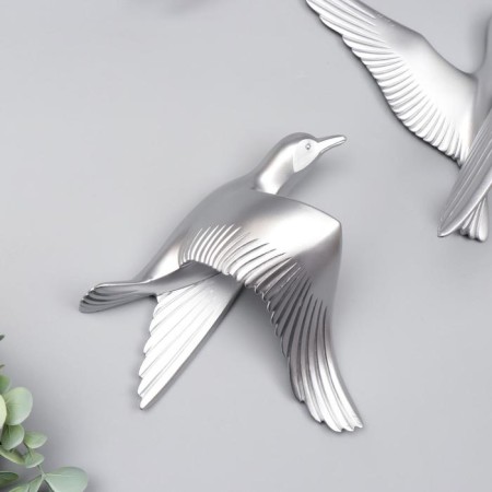 Souvenir Polystone Wall Decor "Seagull" mix silver-2