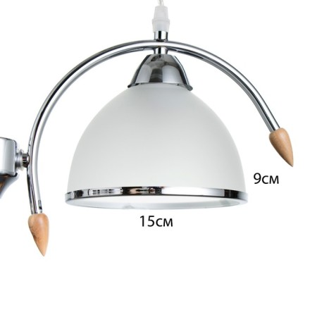 Lamp "Kian" 3he27 40W silver 51x51x60 cm Bayerlux-5