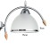 Lamp "Kian" 3he27 40W silver 51x51x60 cm Bayerlux