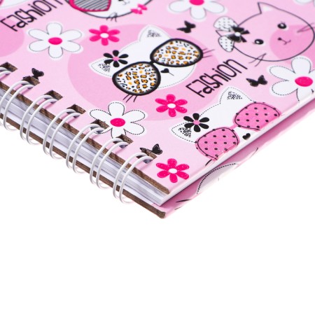 Gift notebook, 45 sheets, line, on the castle, on the crest, cats (17.8x13cm)-3
