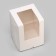 Packaging for one cupcake with a window, white, 12.5 x 9.5 x 9.5 cm