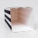 Popcorn packaging, black stripes, 8.5 x 8.5 x 16.5 cm