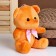 Soft toy "Bear" with a bow, 20 cm, brown color