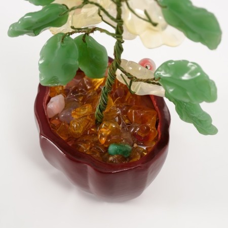 Bonsai Souvenir "Flower tree" yellow 5 flowers 7x5.2x13 cm-3