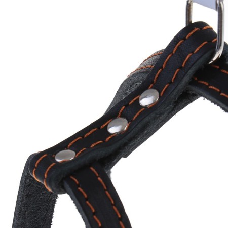 Leather slide "Walking", 1.5 cm, Osh35-50 cm, og 60-68 cm, black-4