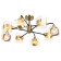 Cutilux CL140181, 76x76x31 cm, 8x60W, E14, brown color chandelier