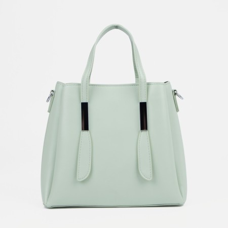 Bag Female Tout with zipper, green color