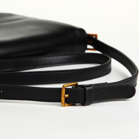 Women's bag on the Textura valve, average size, black color-6