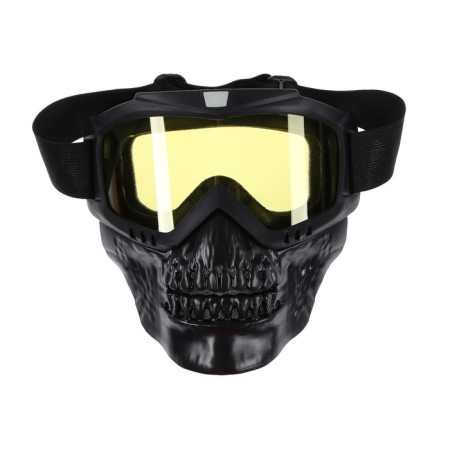 Mask glasses for motor vehicles, collapsible, yellow visor, black color-1