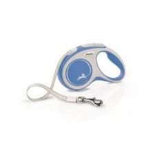 Roulette Flexi New Line Comfort S (up to 15 kg) tape, 5 m gray/blue