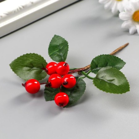 Decor for the creativity "Vetochka Rowan 6 berries" 10x4 cm-1