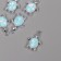 Decor for creativity Metal "Turtle" silver, blue 2.2x1.4x0.5 cm