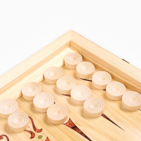 Wooden backgammon large "defenders of the Fatherland", board game, 60 x 60 cm-4
