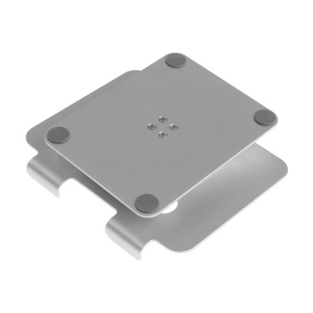 A tablet stand, adjustable folding, 360 ° rotation, metal, silver-4