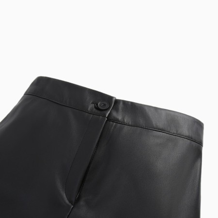 Women's pants (eco -leather) minku: eco leather Black color, size 44-7