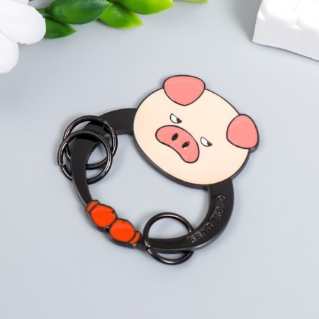 Frodnik-keywide metal "Pig Boxer-Games ended" 4.8x4.6 cm-2
