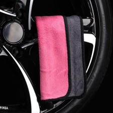 A car for washing a car, Cartage, microfiber, 400 g/m², 30 × 40 cm, pink-gray