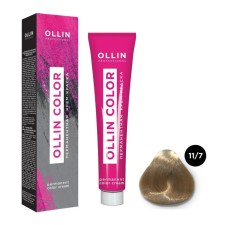 Cream-color hair Permanent Ollin Professional Color, tone 11/7 Special Blond Brown, 60 ml