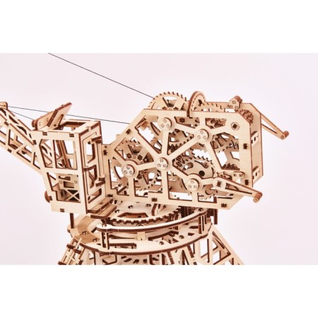 Mechanical 3D puzzle made of wood, Wood Trick, crane-3
