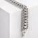 Bracelet with rhinestones "shine" thread in circles, white color in silver, 18 cm