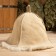 Bath cap of "premium" sheepskino straight seam, beige