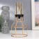 Summary Metal, glass for 1 candle "loft. Frame" gold 21x11x11 cm