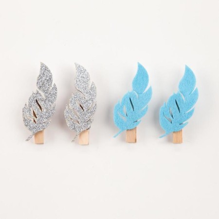 Set of decorative clothespins "Perse" 4 pcs, felt/tree-2