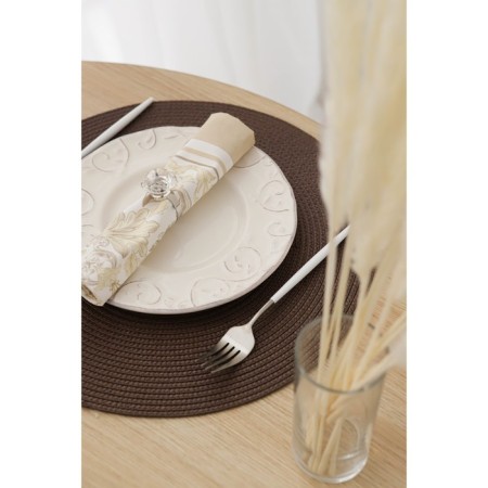 A set of serving napkins on the table "Loft", 4 pcs, d = 38 cm, brown color-8