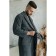 Tainted male bathrobe, size 52, graphite color
