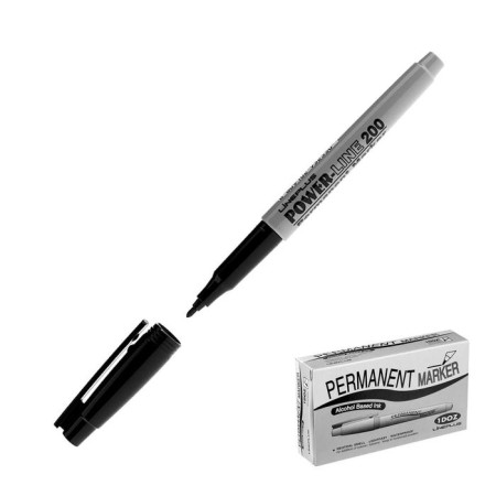 Permanent marker Line Plus 200f, 0.7 mm, bullet, black