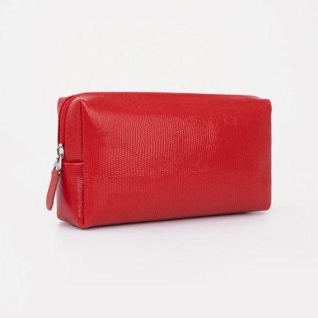 Cosmetic bag with lightning, red color
