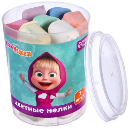 A set of colored crayons Masha and a bear, 7 colors-7