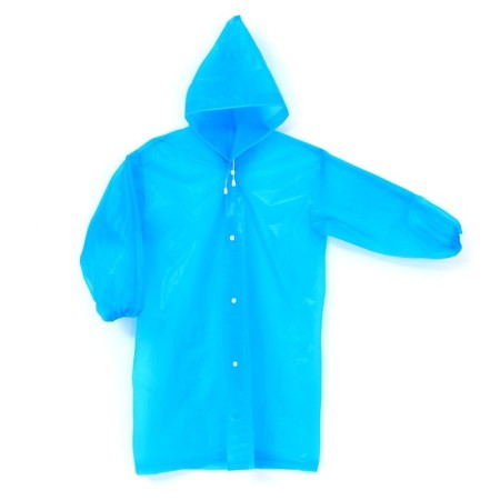 Children's raincoat with reflective elements, blue color (120-160 cm)-2