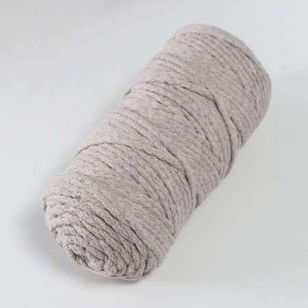 Knitting cord "Puff" 100% cotton width 5mm 100m (flax)-1