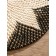 Rug-heading lane round rattan, 30x30x0.5 cm, black and white