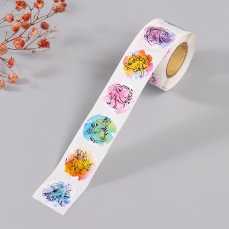 Stick Paper "Dinosaurs" d = 2.5 cm 252 pcs in the roll-1