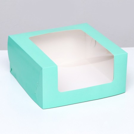Confectionery packaging with a window, mint, 21 x 21 x 10 cm