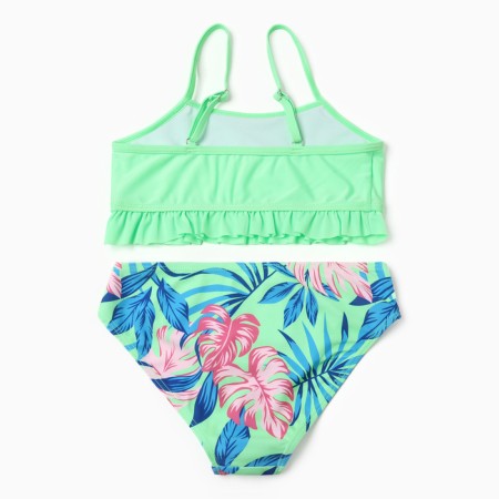 Separate swimsuit for girls, turquoise color, height 122-128 cm-2