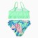 Separate swimsuit for girls, turquoise color, height 122-128 cm