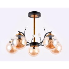 Ambrella Light Traditional, 5x40W E14 chandelier, Black gold color
